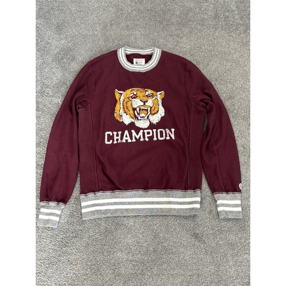 Todd Snyder Champion Tiger Crewneck Sweatshirt Men’s Small Maroon - Picture 1 of 9